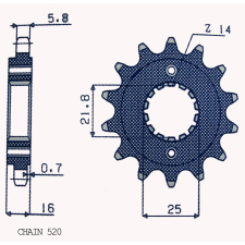 SunStar SUNF380-13 Első lánckerék Sunstar Erőátviteli alkatrészek Láncok, lánckerekek, láncszettek Első lánckerekek egyéb motorkerékpár alkatrész