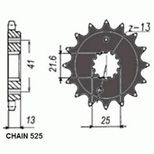 SunStar SUNF407-16 meghajtó lánckerék Sunstar Erőátviteli alkatrész Lánc, lánckerék, láncszett Első lánckerék egyéb motorkerékpár alkatrész