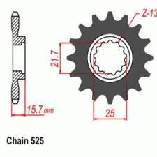 SunStar SUNF423-15 első lánckerék Sunstar Erőátviteli alkatrész Lánc, lánckerék, láncszett Első lánckerék egyéb motorkerékpár alkatrész