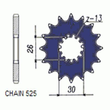 SunStar SUNF425-17 első lánckerék Sunstar Erőátviteli alkatrész Lánc, lánckerék, láncszett Első lánckerék egyéb motorkerékpár alkatrész