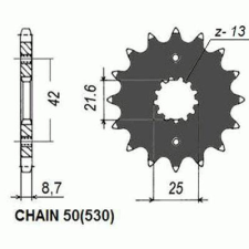SunStar SUNF511-17 első lánckerék Sunstar Erőátviteli alkatrész Lánc, lánckerék, láncszett Első lánckerék egyéb motorkerékpár alkatrész