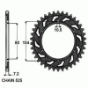 SunStar SUNR1-4347-43 acél hátsó lánckerék Sunstar Erőátviteli alkatrészek Láncok, lánckerekek, láncszettek Hátsó lánckerekek