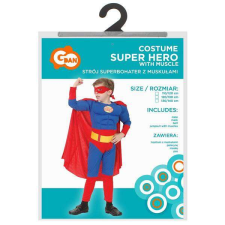 Super Hero szuperhős jelmez - izmosított - 120-130 cm jelmez