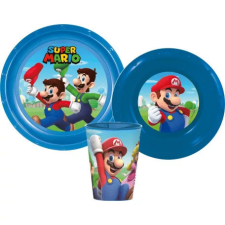 Super Mario étkészlet, műanyag szett babaétkészlet