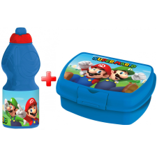 Super Mario Luigi kulacs és szendvicsdoboz szett babaétkészlet