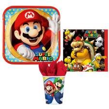 Super Mario Mushroom World party szett 36 db-os 23 cm-es tányérral party kellék