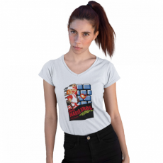  Super Mario Nintendo - Női V-Nyakú Póló