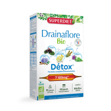 Superdiet Bio Drainaflore Detox ivóampulla (20x15ml) vitamin és táplálékkiegészítő