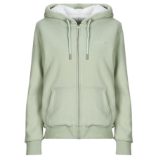 Superdry Pulóverek BORG LINED ZIPHOOD Zöld DE 40 női pulóver, kardigán