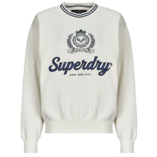 Superdry Pulóverek COUNTRY CLUB LOOSE CREW Fehér DE 40 női pulóver, kardigán