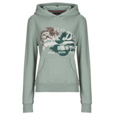 Superdry Pulóverek TOKYO VINTAGE LOGO HOODIE Zöld DE 34