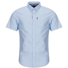Superdry Rövid ujjú ingek CHEMISE OXFORD Kék EU XL