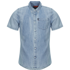 Superdry Rövid ujjú ingek DENIM Kék EU XL