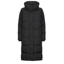Superdry Steppelt kabátok LONGLINE HOODED PUFFER COAT Fekete DE 34 női dzseki, kabát