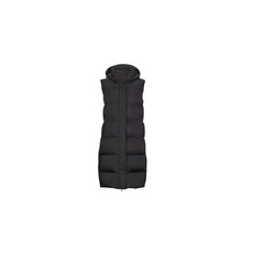 Superdry Steppelt kabátok LONGLINE HOODED PUFFER GILET Fekete DE 34