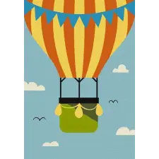  Superkids H691A Hőlégballon mintás gyerekszőnyeg 160x230 cm lakástextília