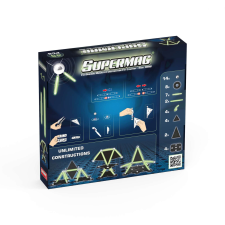 Supermag Projects Glow mágneses építőkészlet, 45 részes mágneses építőjáték