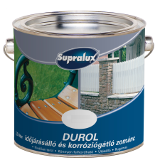 Supralux DUROL IDŐJÁRÁSÁLLÓ ÉS KORRÓZIÓGÁTLÓ ZOMÁNCFESTÉK 1L SZÜRKE akrilfesték