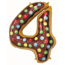  Süti mintás 4-es Cookie szám fólia lufi 78 cm party kellék
