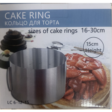  Sütő forma keret állítható kör 16cm-30cm Magasság:15cm sütés és főzés