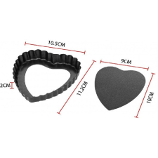  SÜTŐFORMA SZÍV ALAKÚ 10,5X2X11,2CM edény