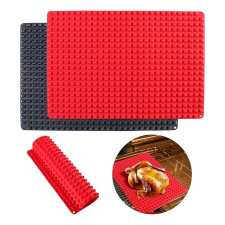  Sütőszőnyeg grillezéshez BBQ, Fekete & piros 28x40cm sütés és főzés