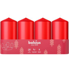 Sviečky Bolsius Pillar Advent, Vianočná, červené, 48/100 mm, bal. 4 ks karácsonyi dekoráció
