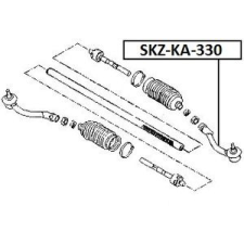 SWAG vezetőkar fej 209mm,első tengely bal,koronás anyával autóalkatrész