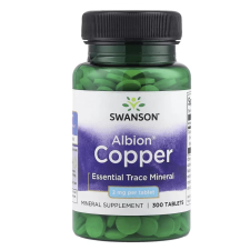 Swanson Albion Copper (Réz-biszglicinát) 2mg 300 tabletta vitamin és táplálékkiegészítő