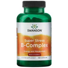 Swanson B-Complex Super Stress C-vitaminnal 100 kapszula vitamin és táplálékkiegészítő