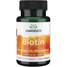 Swanson Biotin 5000mcg B7-vitamin 100 kapszula Swanson vitamin és táplálékkiegészítő