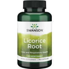 Swanson Licorice Root 450mg 100 kapszula (Édesgyökér) vitamin és táplálékkiegészítő