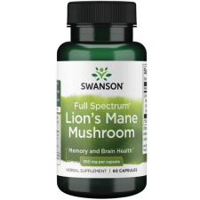 Swanson Lion's Mane Mushrom (Süngomba) 60 kapszula vitamin és táplálékkiegészítő