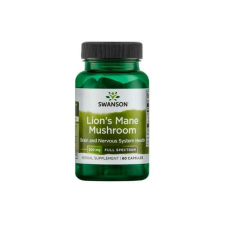 Swanson teljes spektrumú oroszlánsörénygomba, 500 mg, 60 Lágykapszula vitamin és táplálékkiegészítő