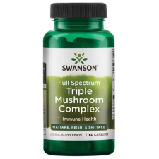 Swanson Triple Mushroom Complex 60 kapszula Maitake, Reishi, Shiitake gyógygomba vitamin és táplálékkiegészítő
