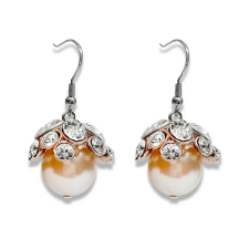Swarovski Swarovski Kristályos Gyöngy Fülbevaló - Rózsaszín Arany fülbevaló