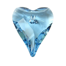 Swarovski Wild Heart Pendant- Swarovski medál - Aquamarine-kék-27 mm medál