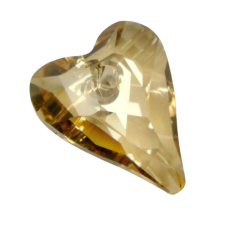 Swarovski Wild Heart Pendant- Swarovski medál - Golden Shadow -pezsgő-27 mm medál