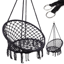 Swing függőszék fekete színben beltérre és kültérre kerti bútor