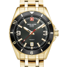 Swiss Alpine Military 7034.1117 Mens Watch Sierra gold black 42mm 10ATM, karóra