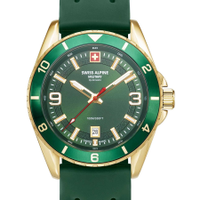 Swiss Alpine Military 7034.1814 Mens Watch Sierra gold green 42mm 10ATM, karóra