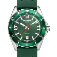 Swiss Alpine Military 7034.1834 Mens Watch Sierra silver green 42mm 10ATM, karóra