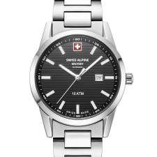 Swiss Alpine Military 7767.1137 Ladies Watch Argos silver black 34mm 10ATM, karóra