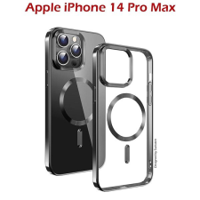 Swissten Clear Jelly MagStick Metallic iPhone 14 Pro Max fekete tok tok és táska