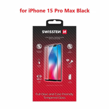 Swissten Full Glue Apple iPhone 15 Pro Max üvegfólia - fekete (54501842) mobiltelefon kellék