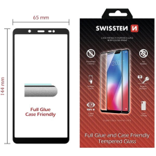 Swissten Full Glue Samsung J600 Galaxy J6 2018 3D üvegfólia - fekete mobiltelefon kellék