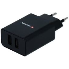 Swissten hálózati adapter SMART IC 2.1A + mikro USB kábel 1,2 m fekete mobiltelefon kellék