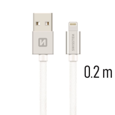 Swissten Lightning 0,2m, ezüst (71523103) kábel és adapter