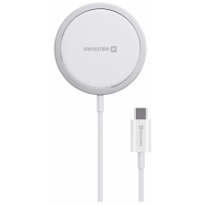 Swissten MagSafe Vezeték nélküli töltő - Fehér (15W) (22055530) mobiltelefon kellék
