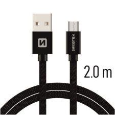 Swissten micro USB 2m, fekete (71522301) kábel és adapter